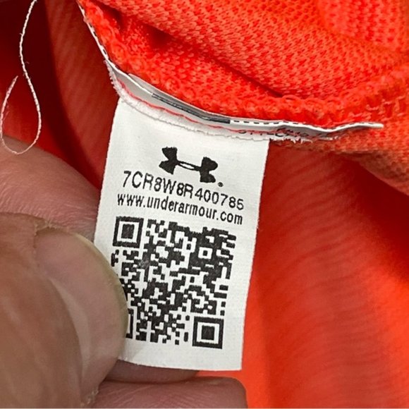 Under Armour Orange Heat Gear Tank Top Loose Fit Racer Back - Picture 6 of 10